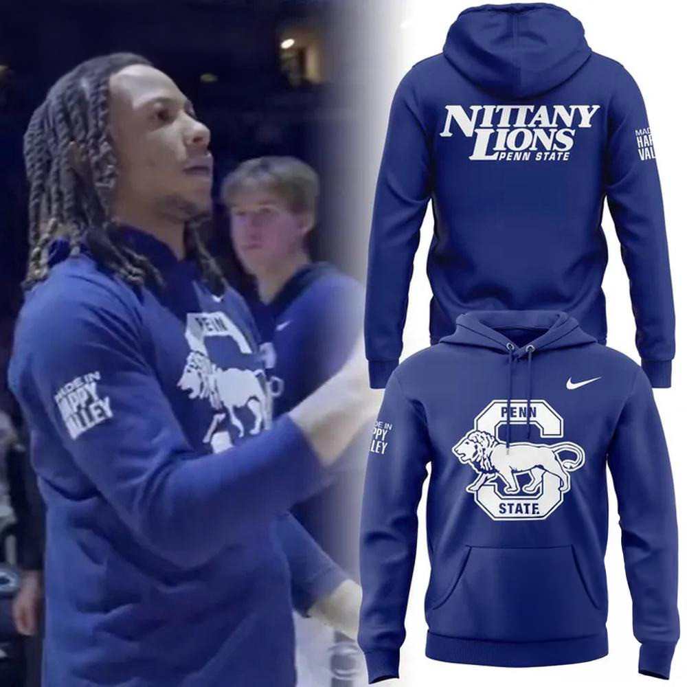 Penn State Nittany Lions Special Old Logo Wordmark PS Hoodie Gifts For Football Fan