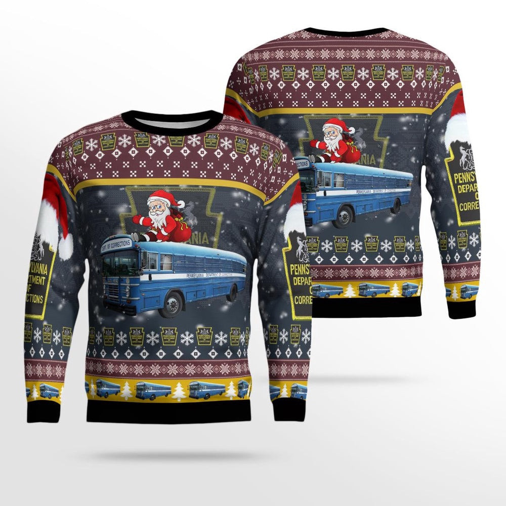 Pennsylvania Department Of Corrections Christmas Ugly Sweater Christmas Unisex Sweaters Gift For Christmas