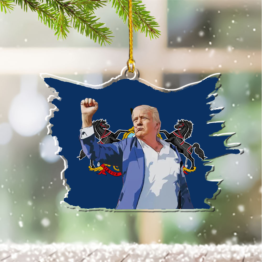 Pennsylvania for Trump 2024 Ornament Shape Pro-Trump Christmas Tree Decorations