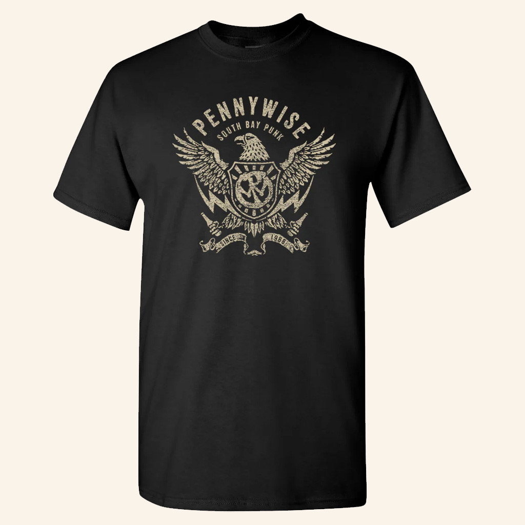 Pennywise Merch Eagle South Bay Punk T-Shirt Gifts For Music Fans