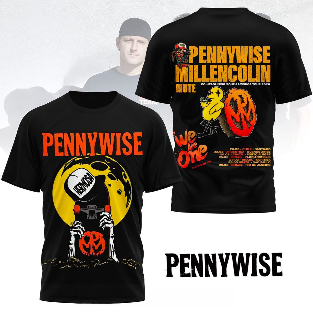 Pennywise South America Tour 2026 T-Shirt Pennywise Merch Gift Ideas For Husband