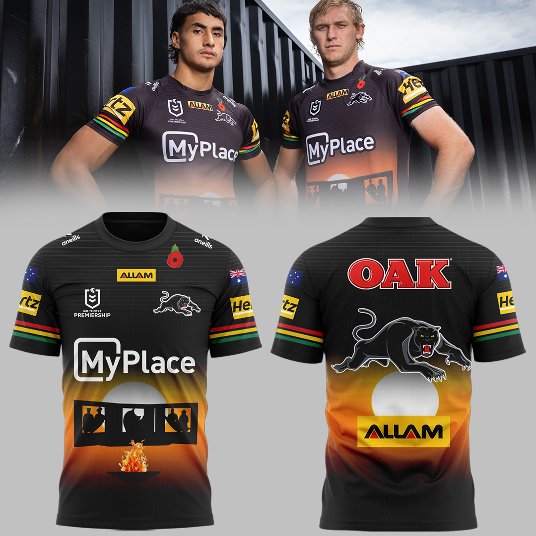 Penrith Panthers 2025 ANZAC Round T-Shirt Gifts For Rugby Player