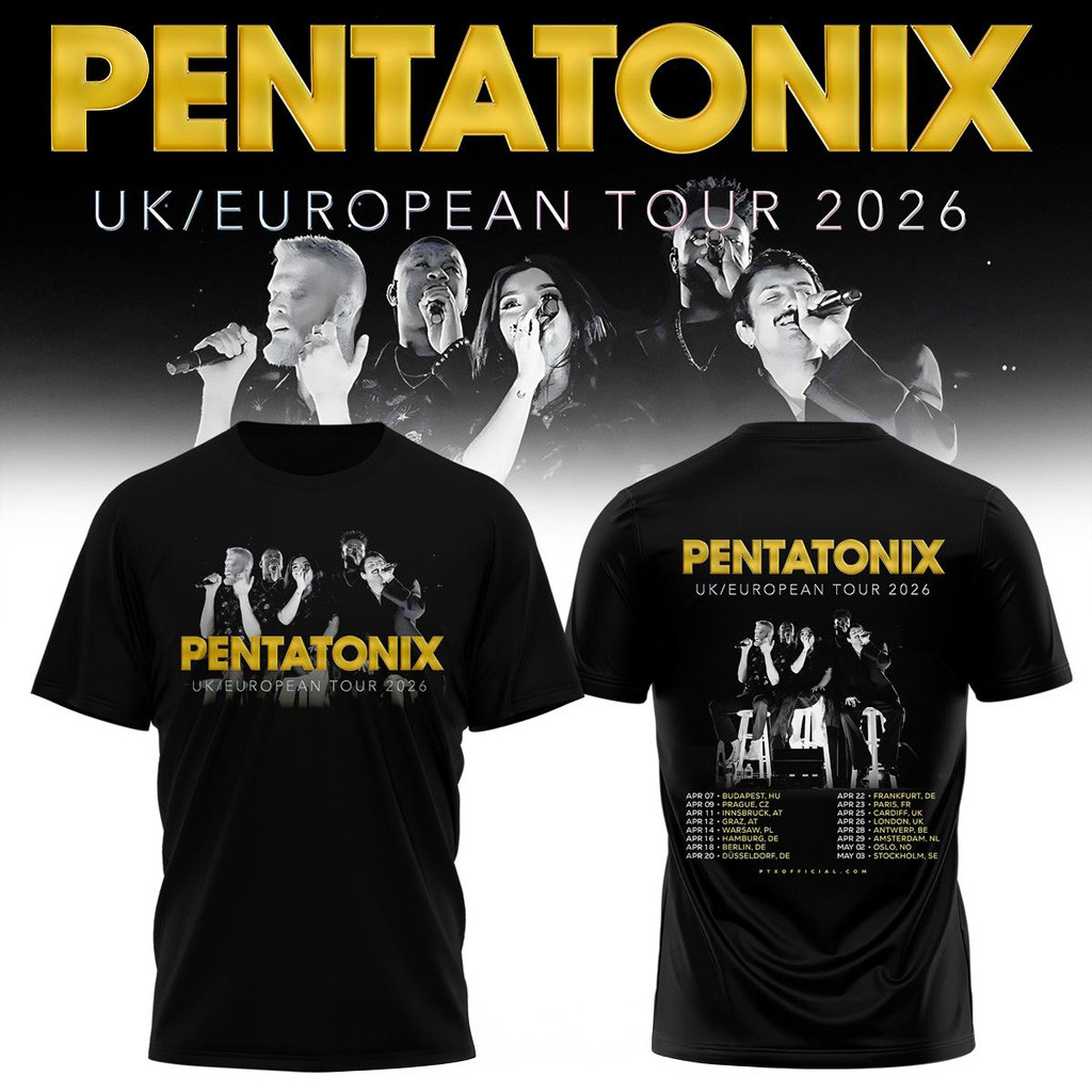 Pentatonix UK European Tour 2026 T-Shirt Pentatonix Merch Birthday Gift For Fans