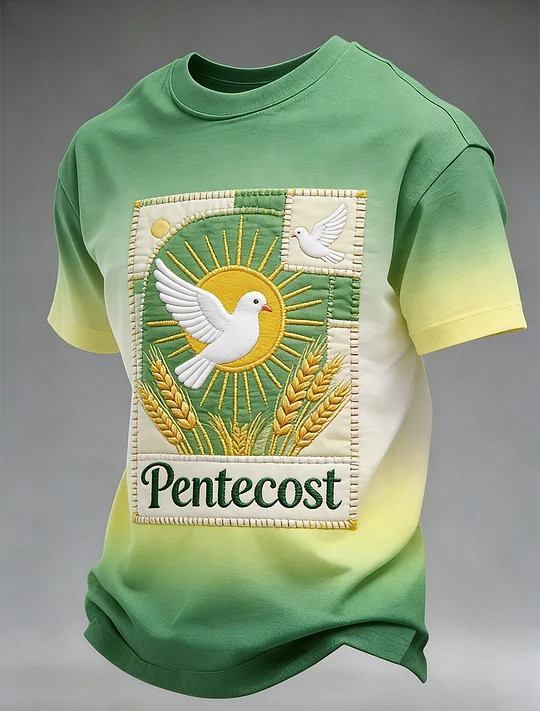Pentecost Dove T-Shirt Holy Spirit Faith Christian Apparel Wheat Season Best Gift For Church Believers