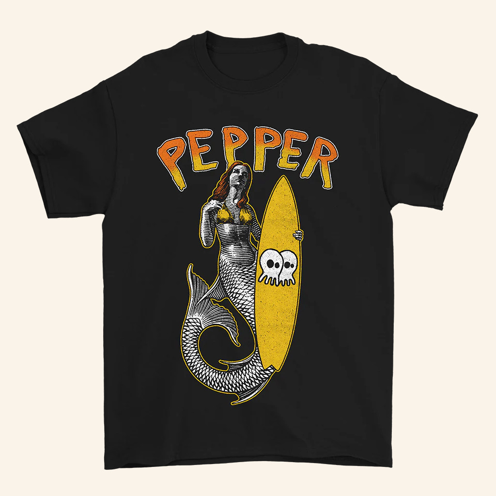 Pepper Merch Black Skullconut Mermaid T-Shirt Good Gifts For Wife Pepper Merch Black Skullconut Mermaid T-Shirt Good Gifts For Wife