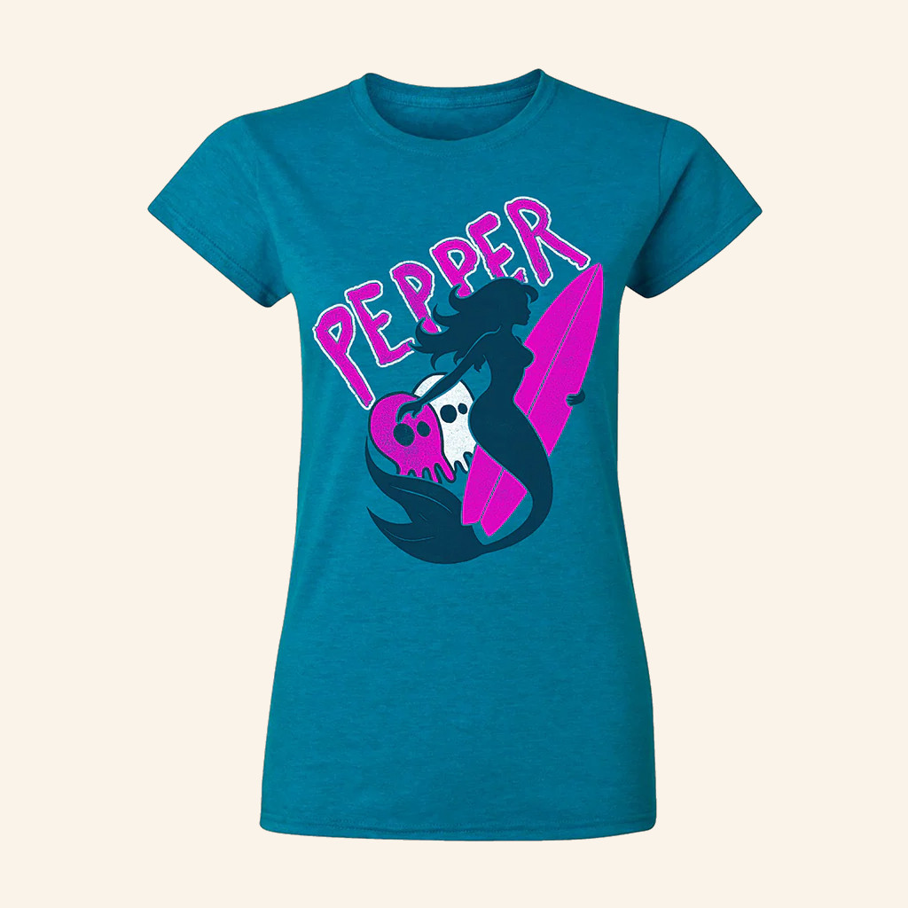 Pepper Merch Sapphire Skullconut Mermaid T-Shirt Gift Ideas For Sister