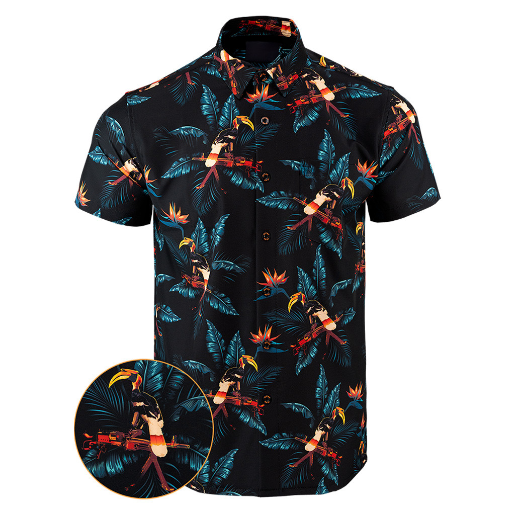 Perched Black Button Down Shirt Outdoor Hawaiian Tactical Shirt Gifts For Father In Law Perched Black Button Down Shirt Outdoor Hawaiian Tactical Shirt Gifts For Father In Law