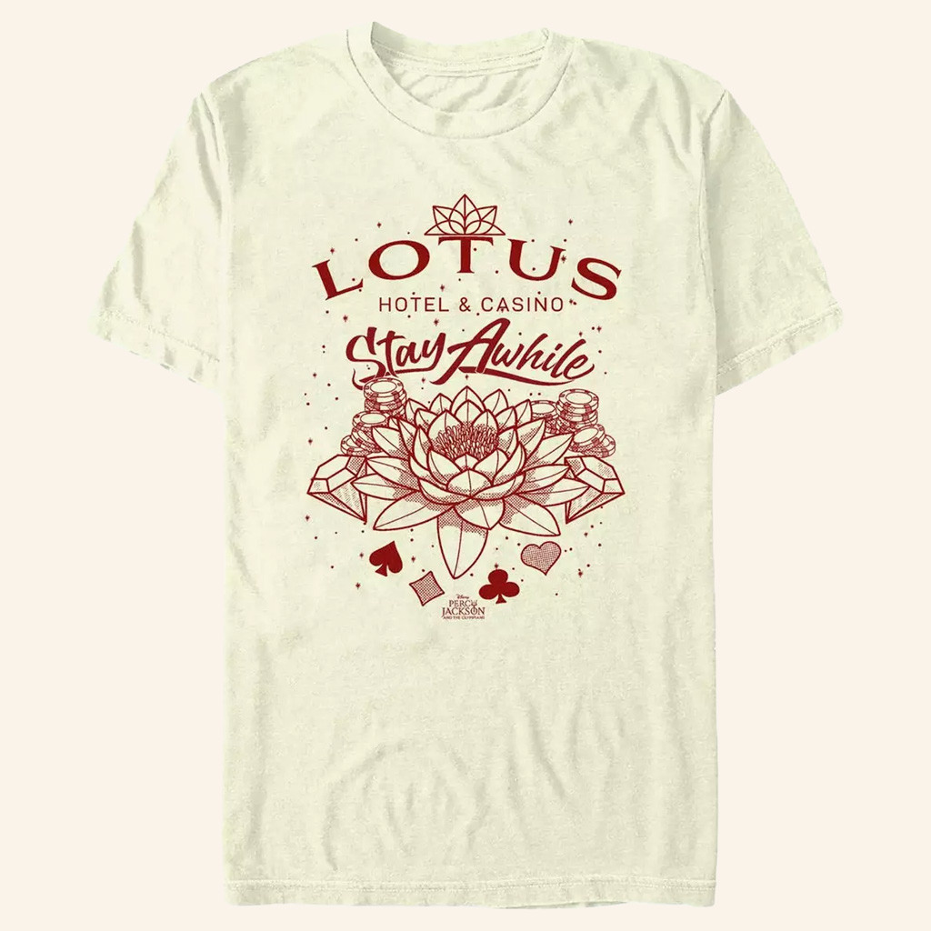 Percy Jackson Merch Percy Jackson And The Olympians Lotus Stay A While T-Shirt Friend Gifts
