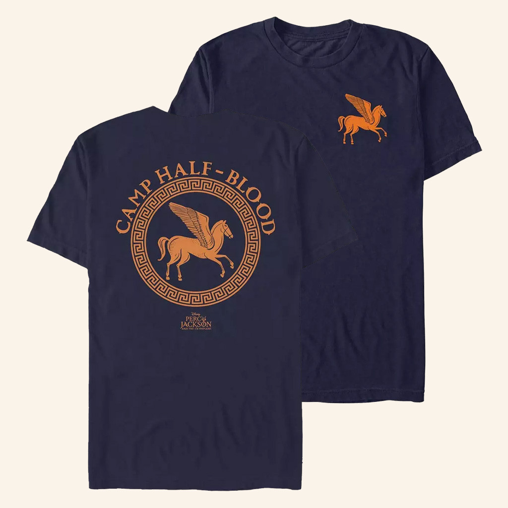 Percy Jackson Merch Percy Jackson And The Olympians Pegasus Badge T-Shirt Gifts For Dad