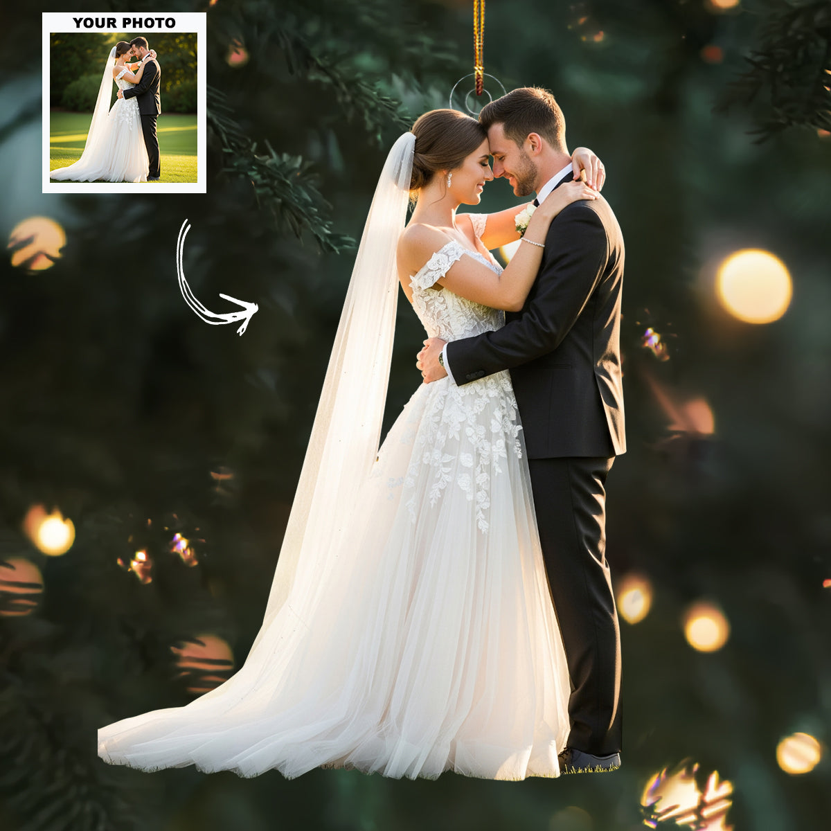 Perfect Match Personalized Photo Mica Ornament Customized Your Photo Ornament Christmas