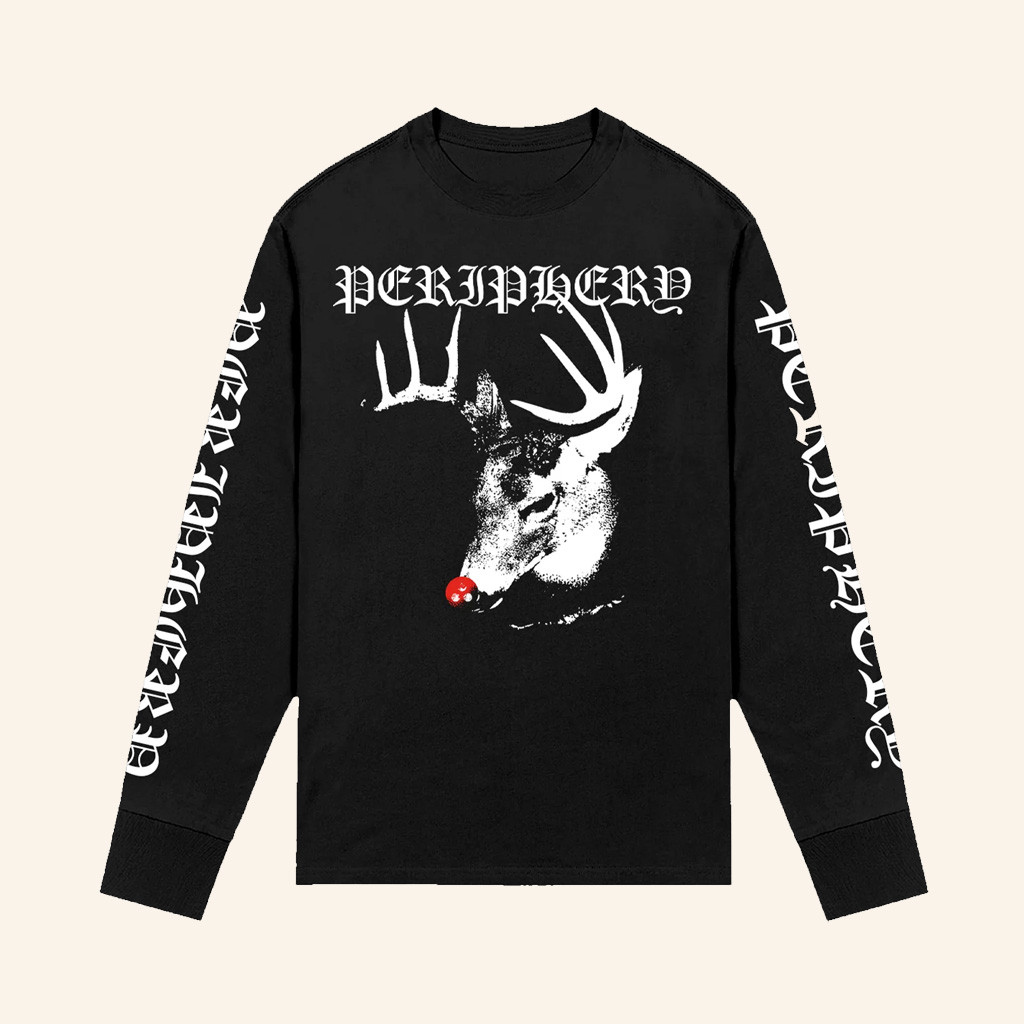 Periphery Merch Reindeer Long Sleeve T-Shirt Christmas Gift Ideas For Friend