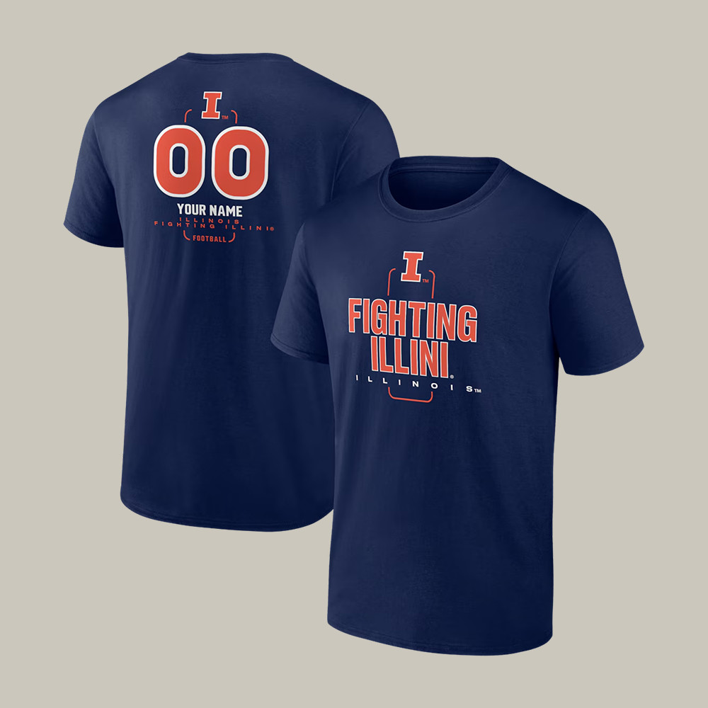 Perosnalized Illinois Fighting Illini 2026 Men's Basketball Final Four T-Shirt March Madness Merch Dad Gift