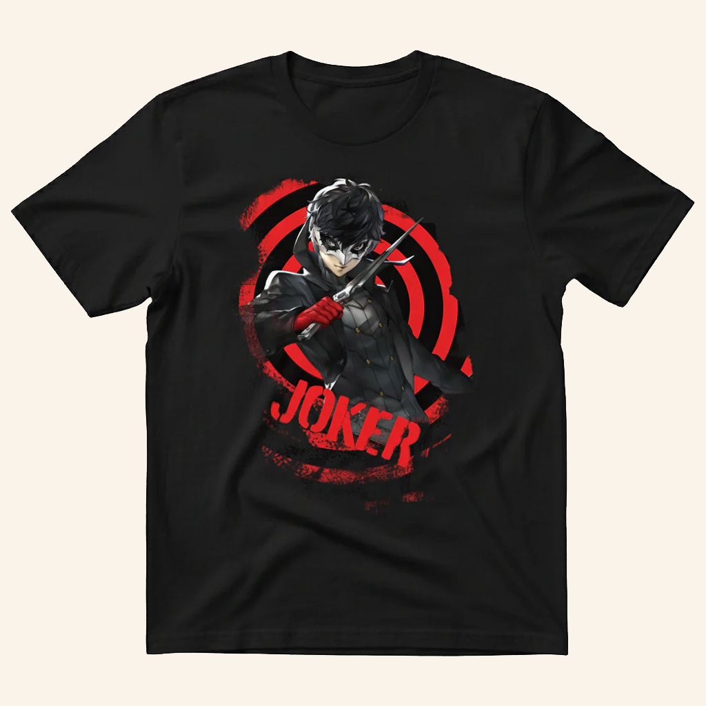 Persona Merch Persona 5 Royal Joker Phantom Thief Black Graphic T-Shirt Gifts For Him