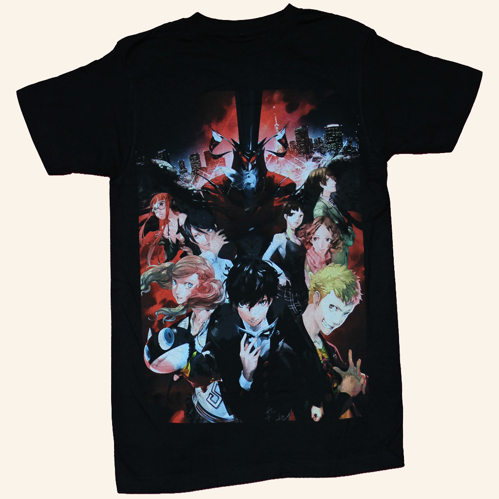 Persona Merch Persona 5 T-Shirt Original Game Cover Shirt Gifts For Boyfriend