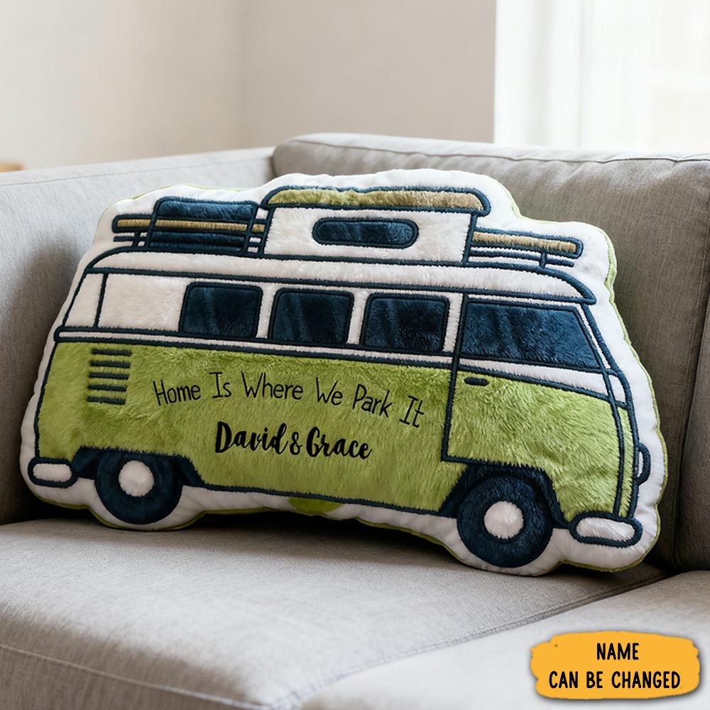 Personalised Campervan Cushion Pillow Couples Cushion Camper Van Pillow Custom Outdoor Family Pillow Gift For Outdoor Camping Lover