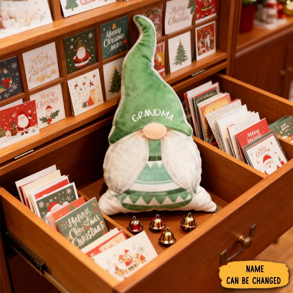 Personalised Gnome Family Shaped Pillow Christmas Gift For Family 3d Printed Design