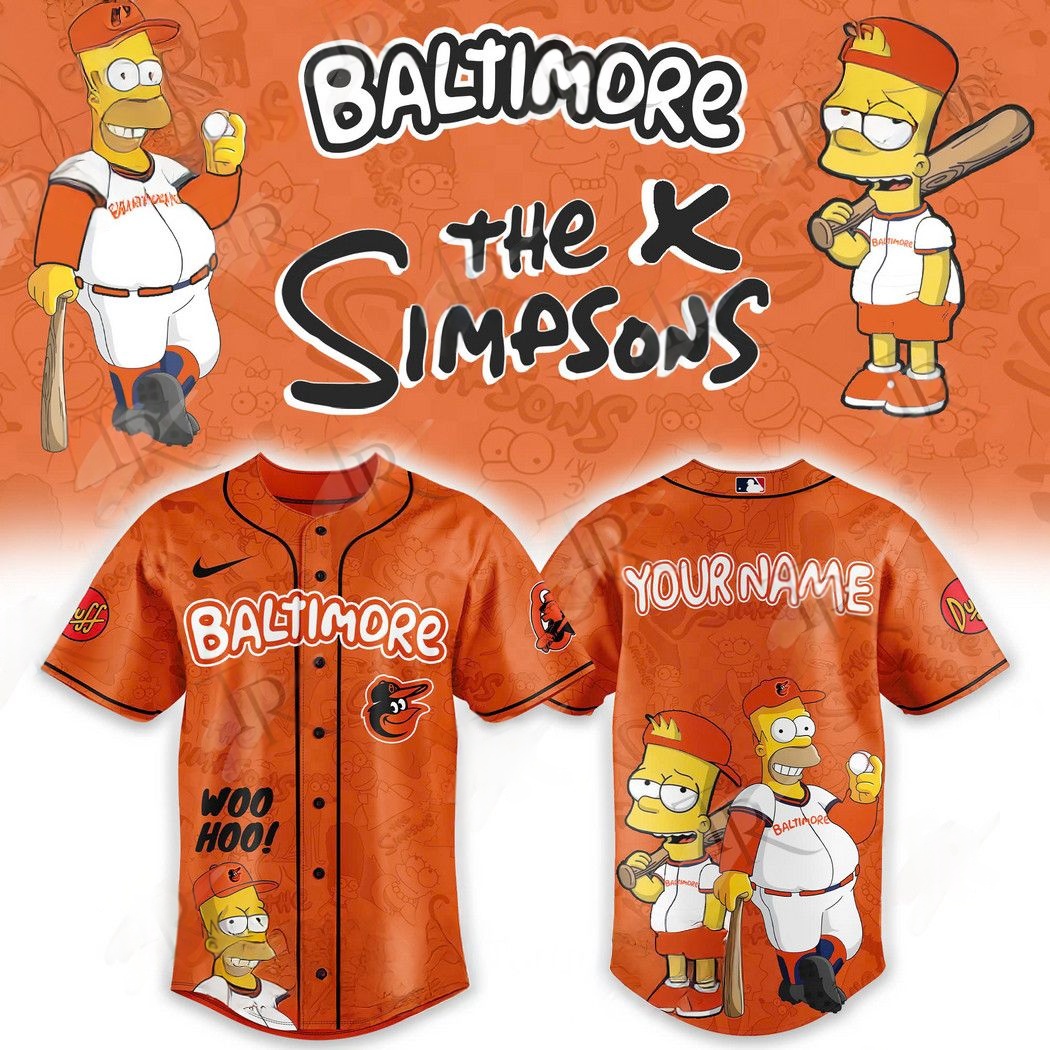 Personalize Baltimore Orioles The Simpsons Heritage 2025 Custom Name Limited Edition Baseball Jersey Baseball Gifts Ideas