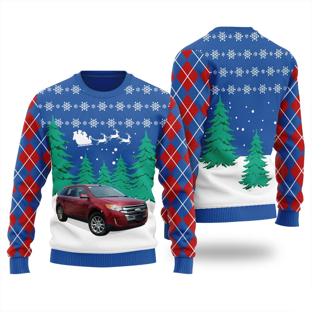 Personalize Car Photo Mens Ugly Sweater Unique Christmas Gifts For Adults