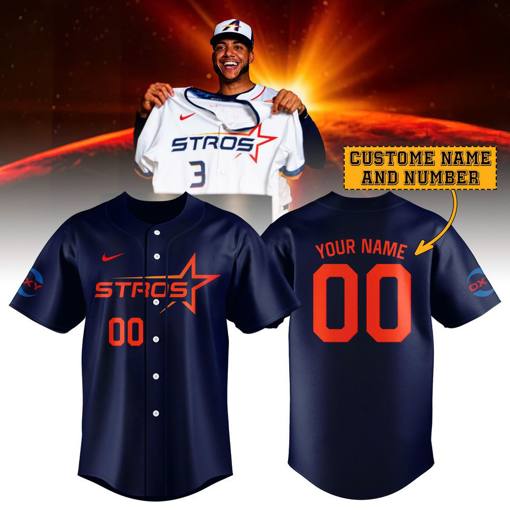 Personalize Houston Astros Connect 2025 The Next Frontier Baseball Jersey Gifts For Baseball Fans