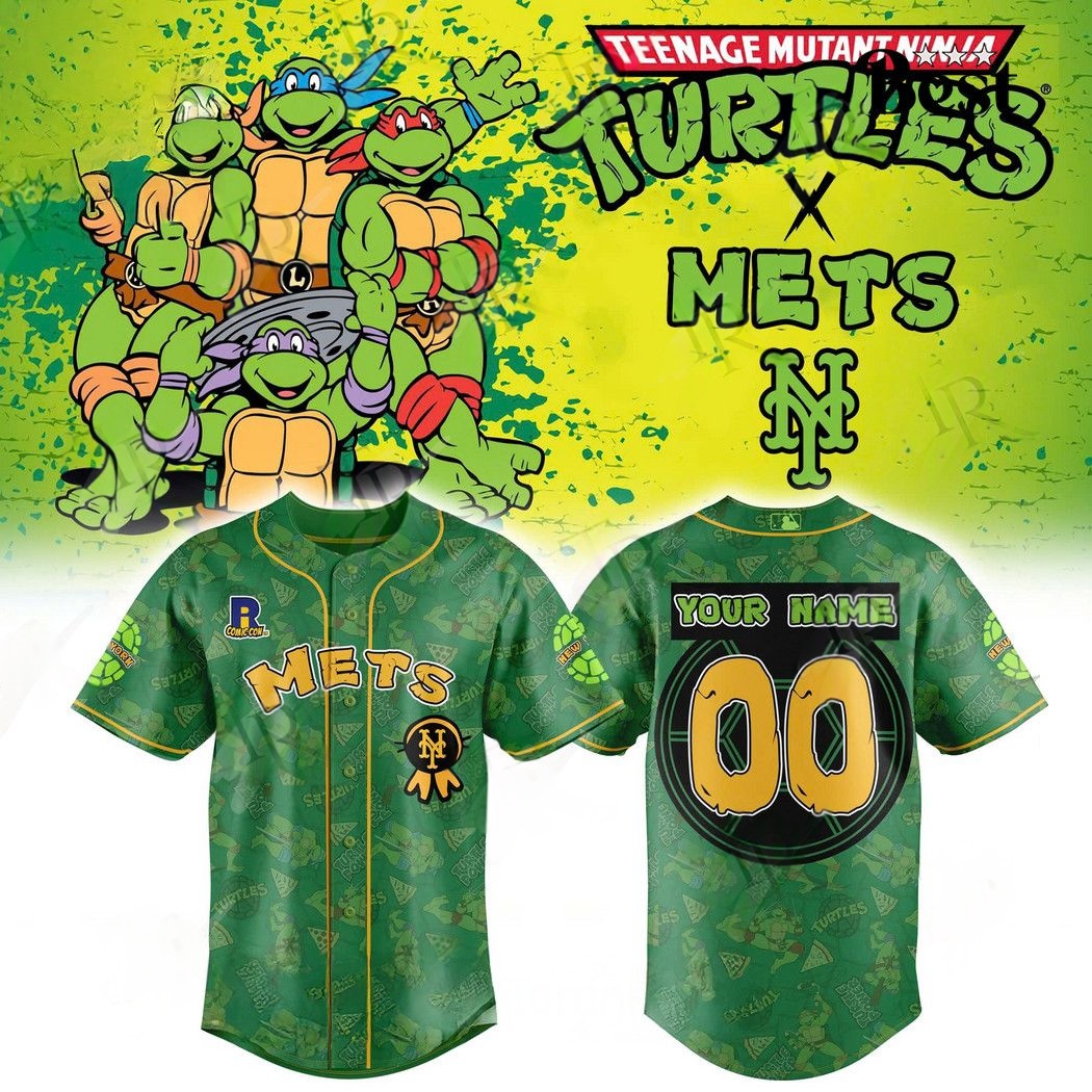 Personalize New York Mets Teenage Mutant Ninja Turtles 2025 Custom Name Limited Edition Baseball Jersey Baseball Father's Day Gifts
