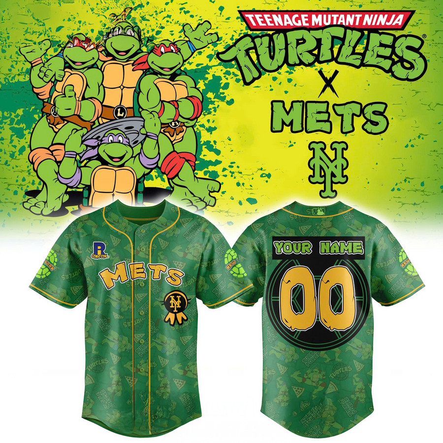 Personalize New York Mets x Ninja Turtles Green Baseball Jersey Baseball Best Gifts