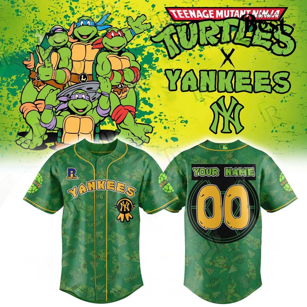 Personalize New York Yankees Teenage Mutant Ninja Turtles 2025 Custom Name Limited Edition Baseball Jersey Gift For Baseball Lover
