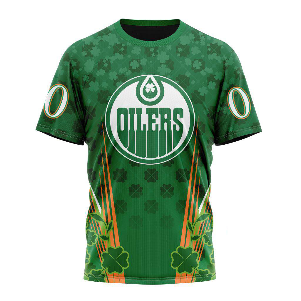 Personalize NHL Edmonton Oilers St. Patrick's Day Shirt Hockey Fan T-Shirt