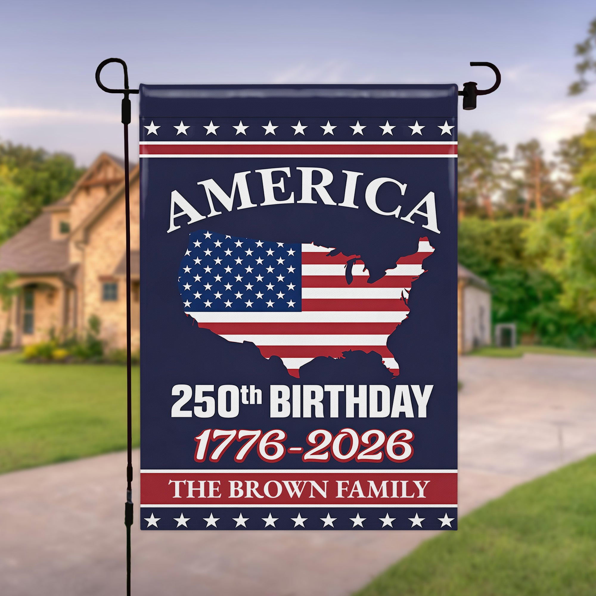Personalized 1776 2026 250th Anniversary 250th Birthday Nations Heritage Flag Independence Day Gift