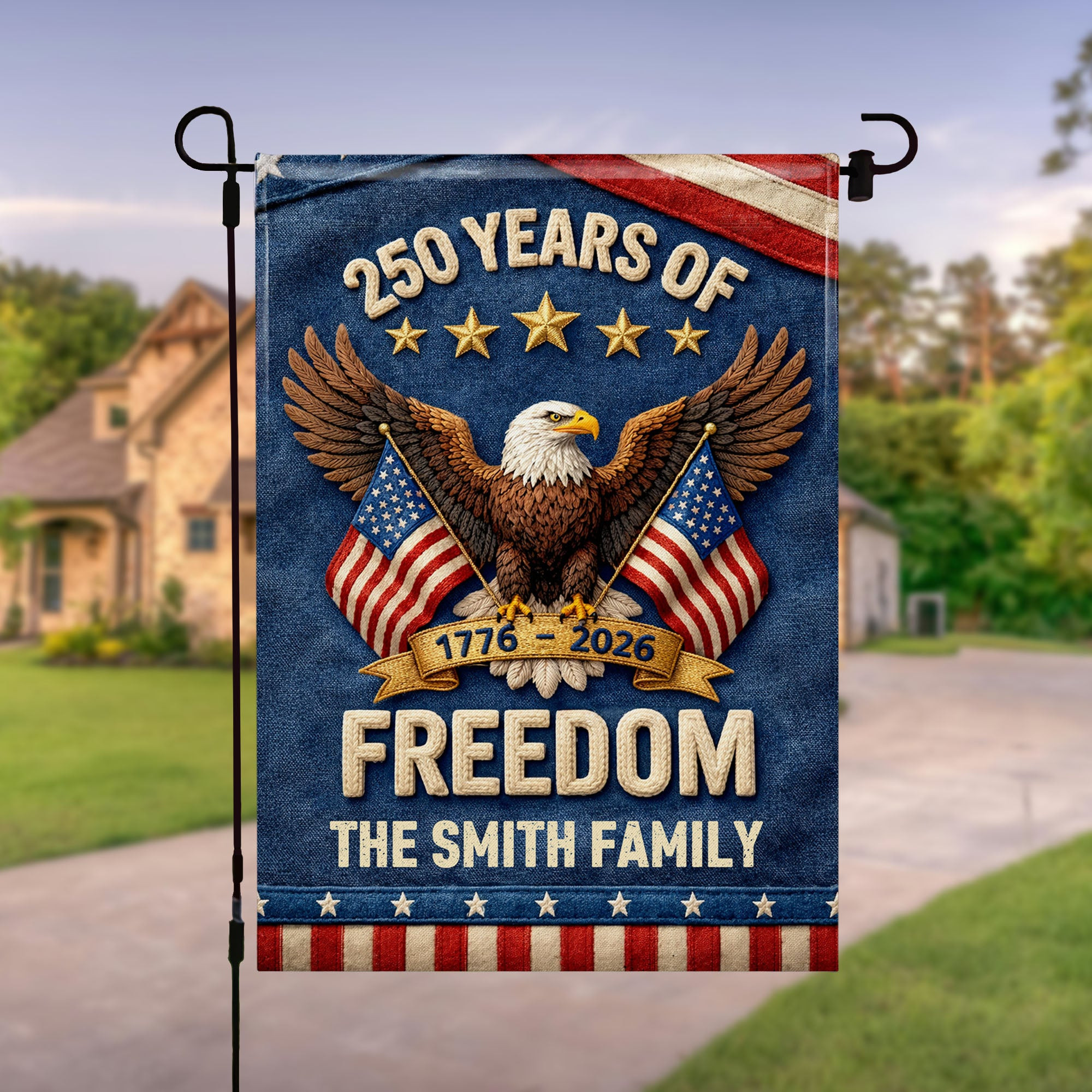 Personalized 1776 2026 250th Anniversary Freedom Patriotic Eagle Flag Patriotic Gift Ideas
