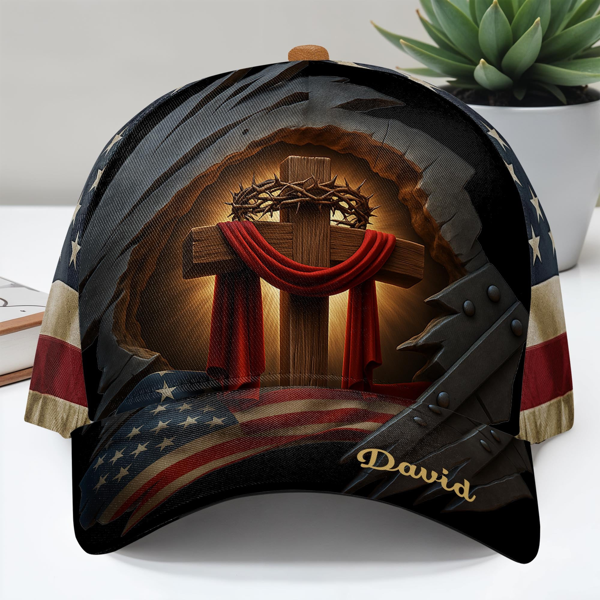 Personalized 1776 2026 250th Anniversary Hat Faith Flag Baseball Cap Gift For Believers