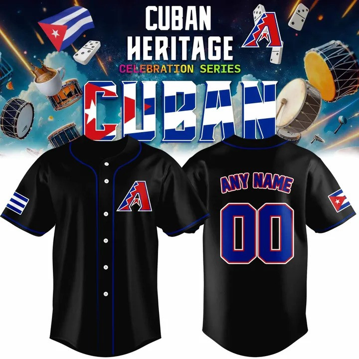 Personalized 2025 Arizona Diamondbacks x Cuban Heritage Night Jersey Fans Gifts