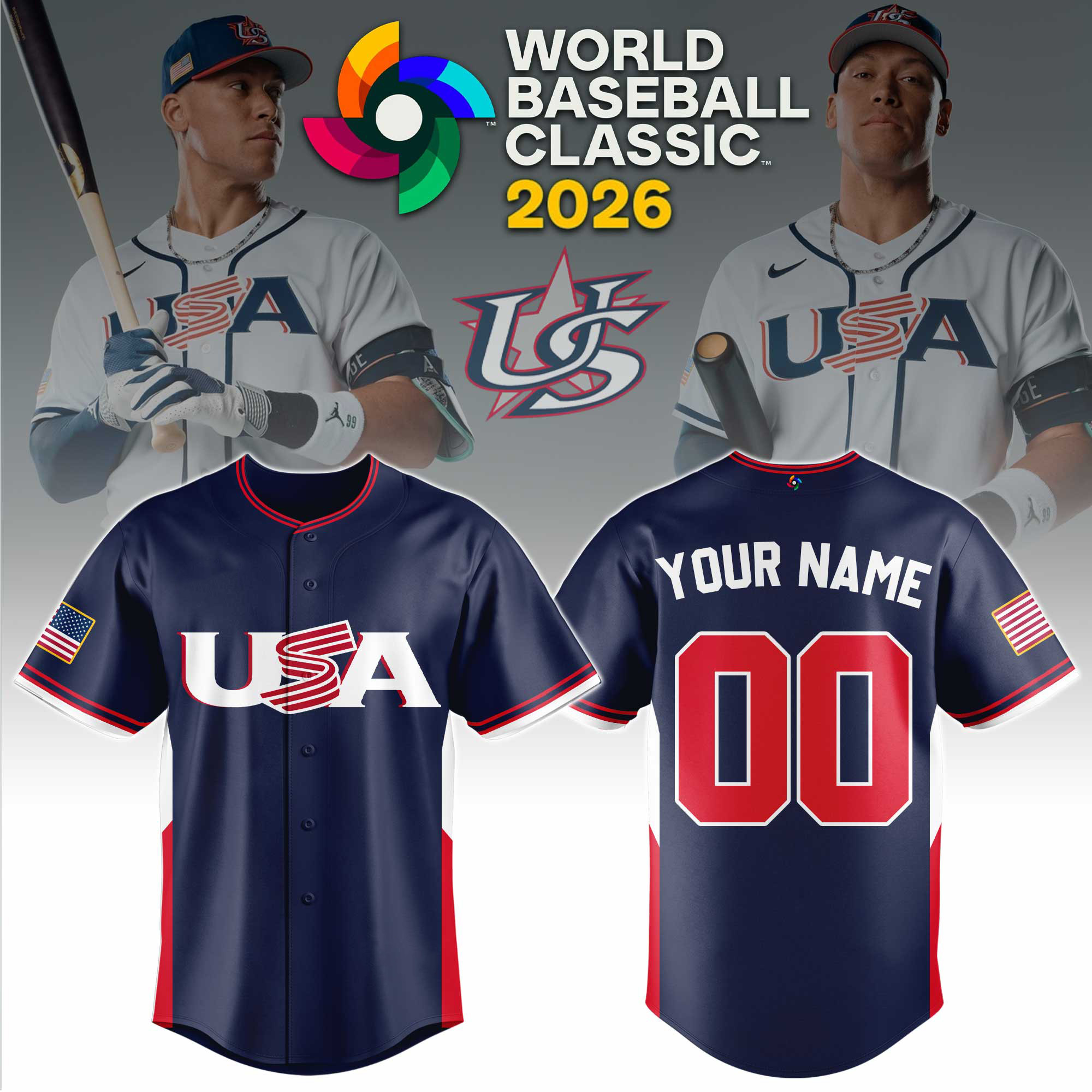Personalized 2026 World Baseball Classic Jersey Baseball Merch Fan Gift For Husband