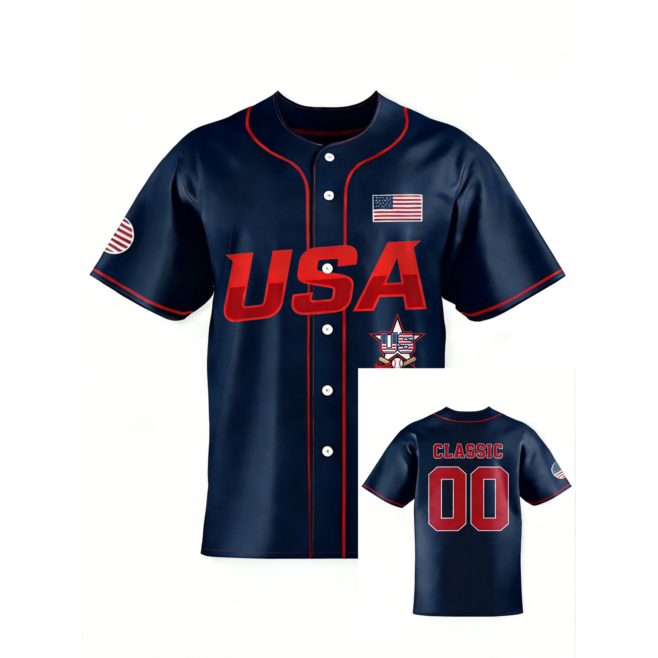 Personalized 2026 World Baseball Classic Jersey Team USA Baseball Score Merch Fan Gift