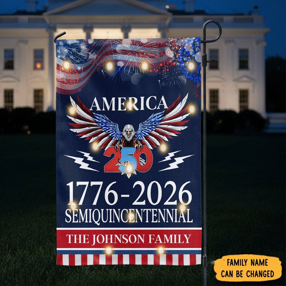 Personalized 250 Years America Semiquincentennial Flag Independence Day Flag Patriotic Decor