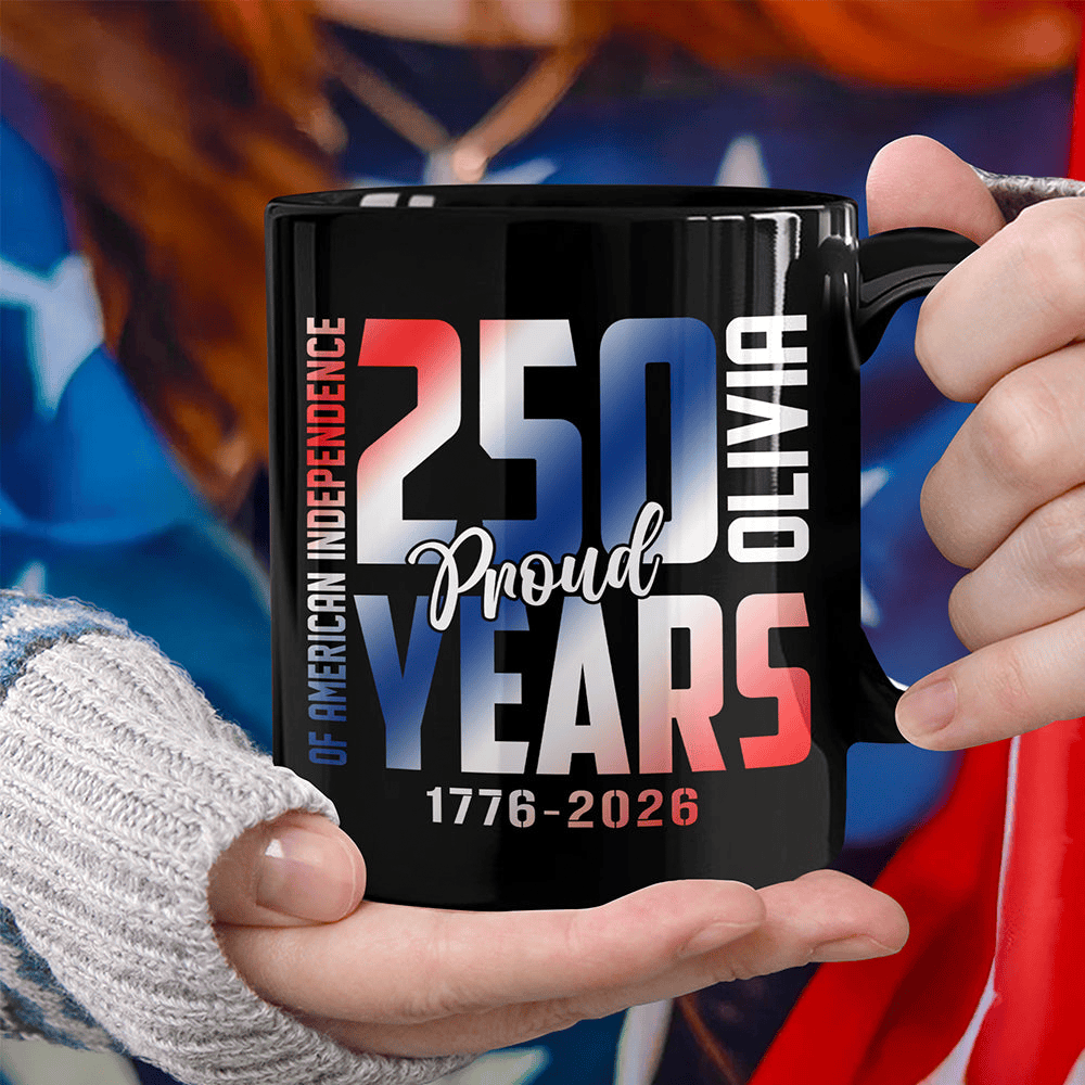 Personalized 250 Years Of American Independence Patriotic Mug America's 250Th Birthday Cup