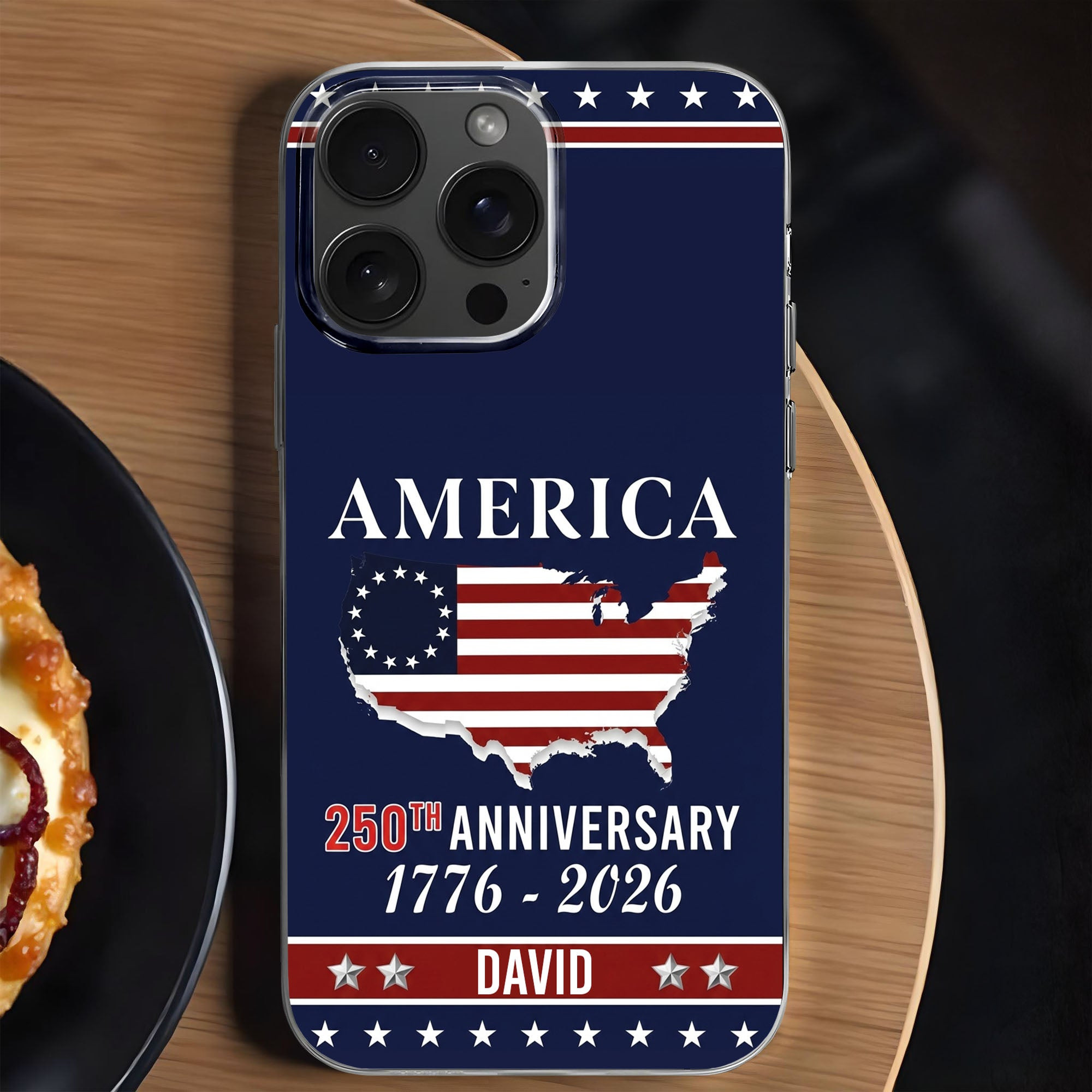 Personalized 250 Years Of Independence Anniversary Flag Patriotic Phone Case Patriotic Fan Gear