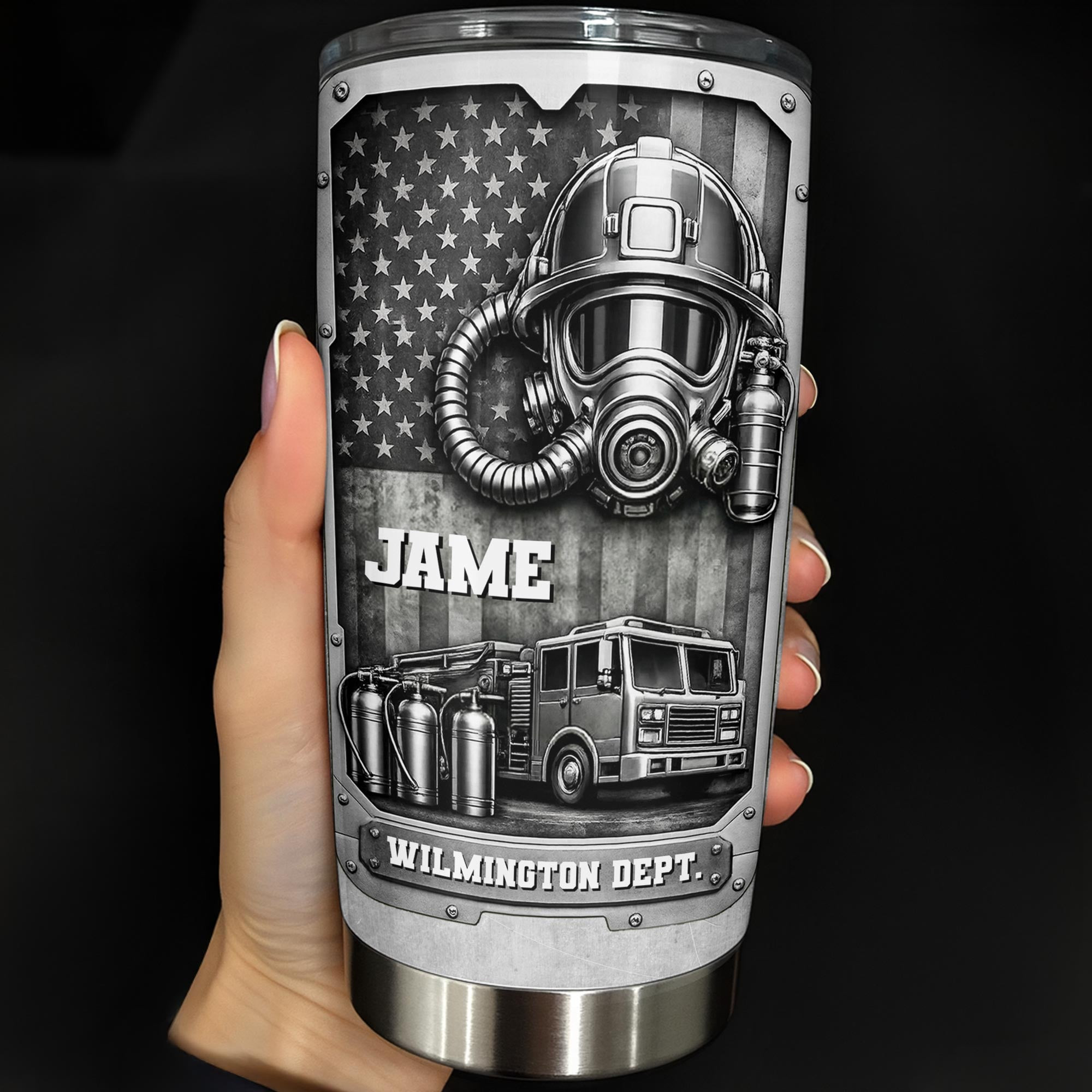 Personalized 250 Years Of Independence Firefighter Truck Tumbler Present For Firefighters