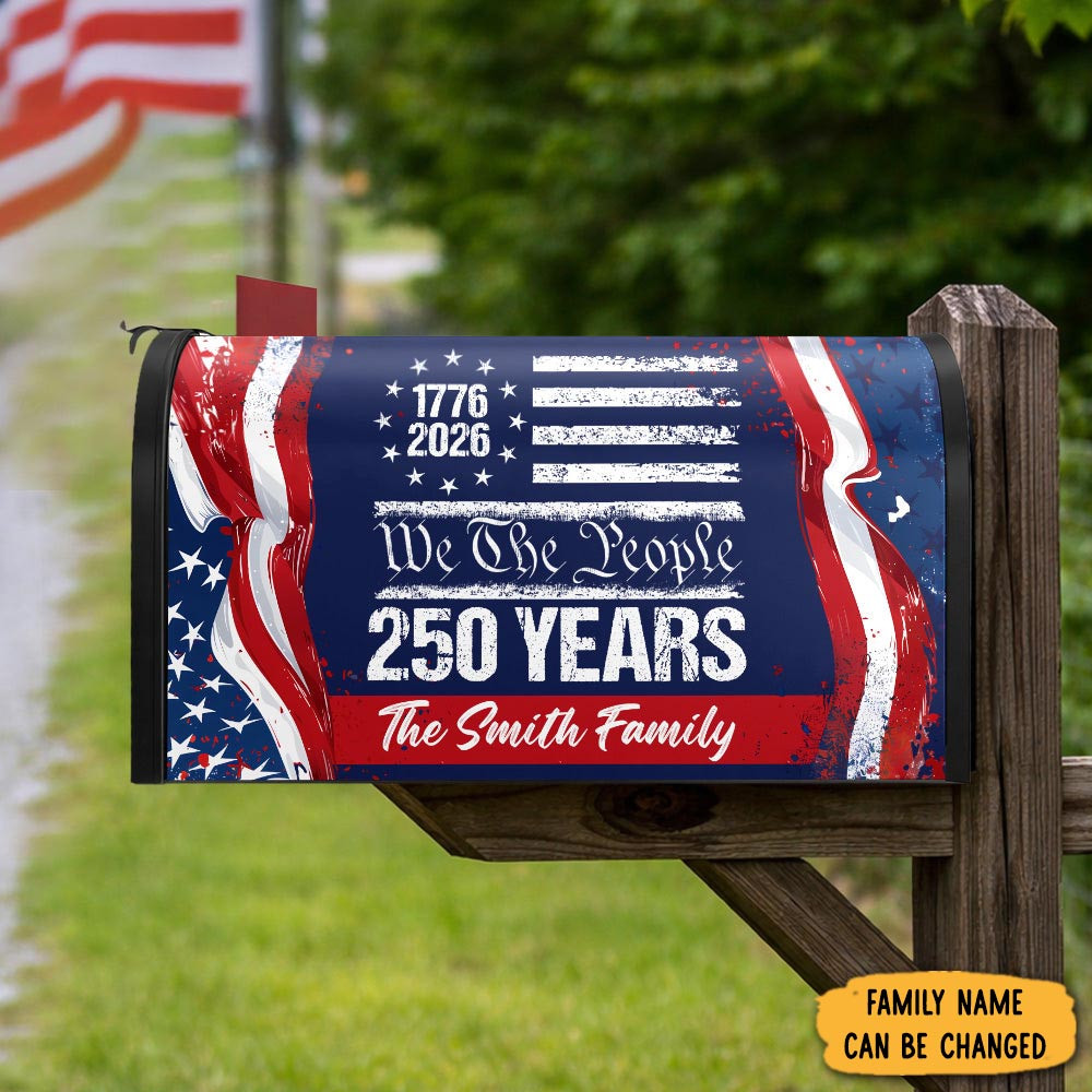Personalized 250 Years USA 250th Birthday 1776 2026 Eagle Mailbox Cover America's 250Th Birthday Presents