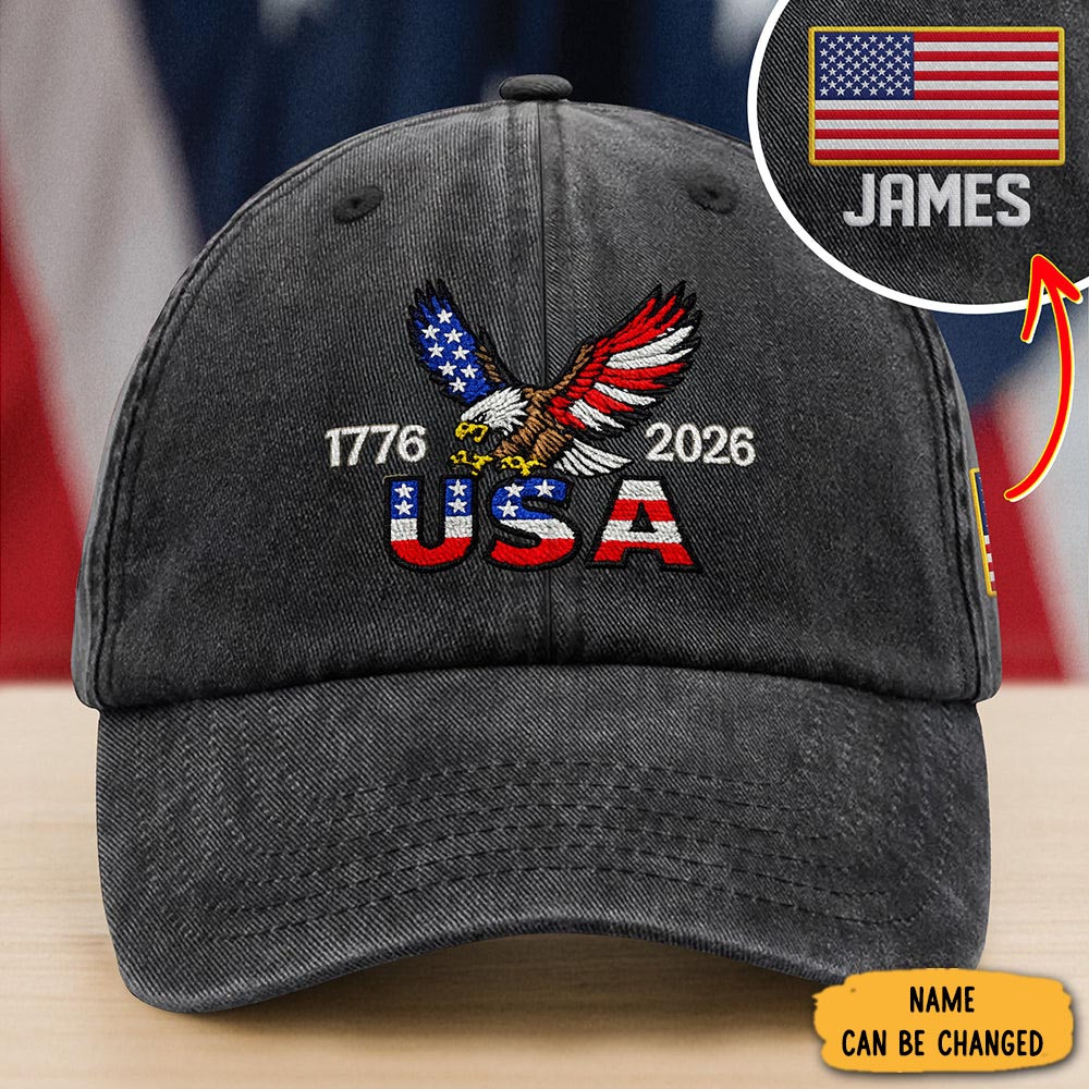Personalized 250 Years Usa Hat America's Birthday Baseball Cap Gifts For American Patriots