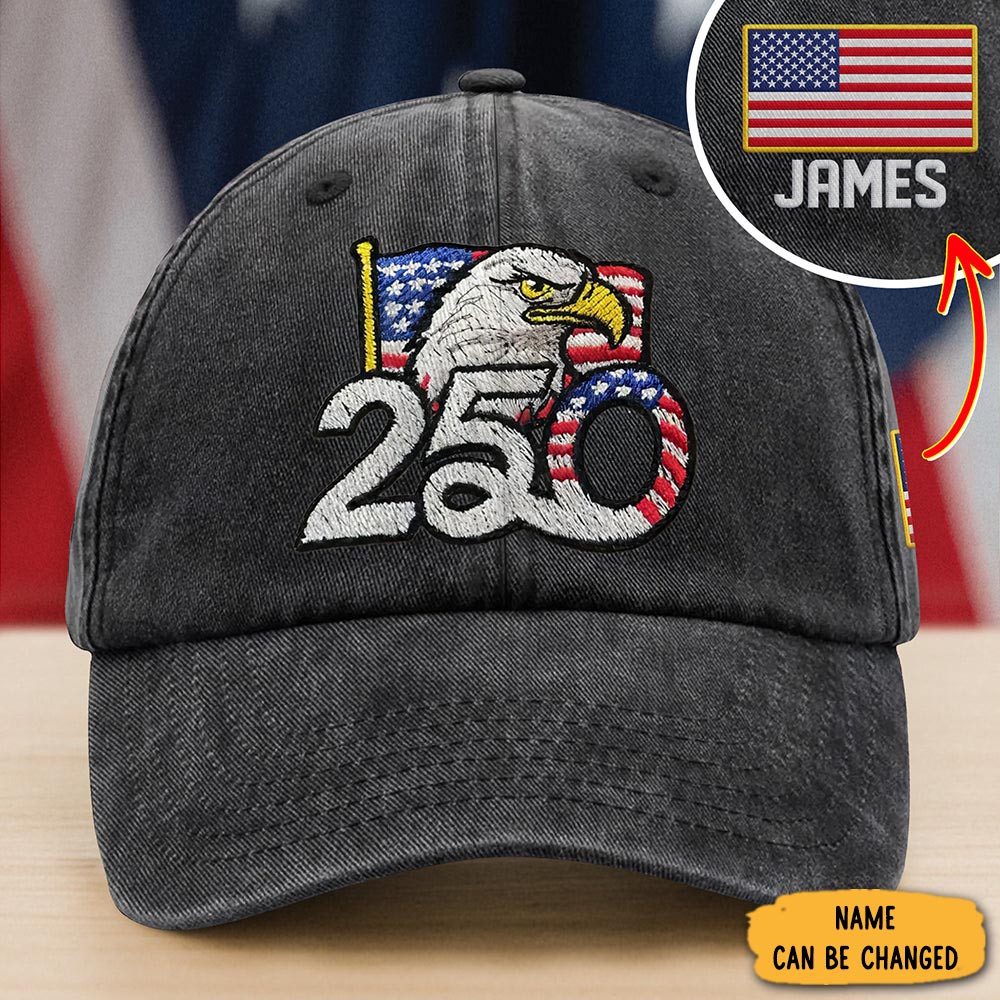 Personalized 250th Anniversary 1776 2026 Hat Independence Day Baseball Cap