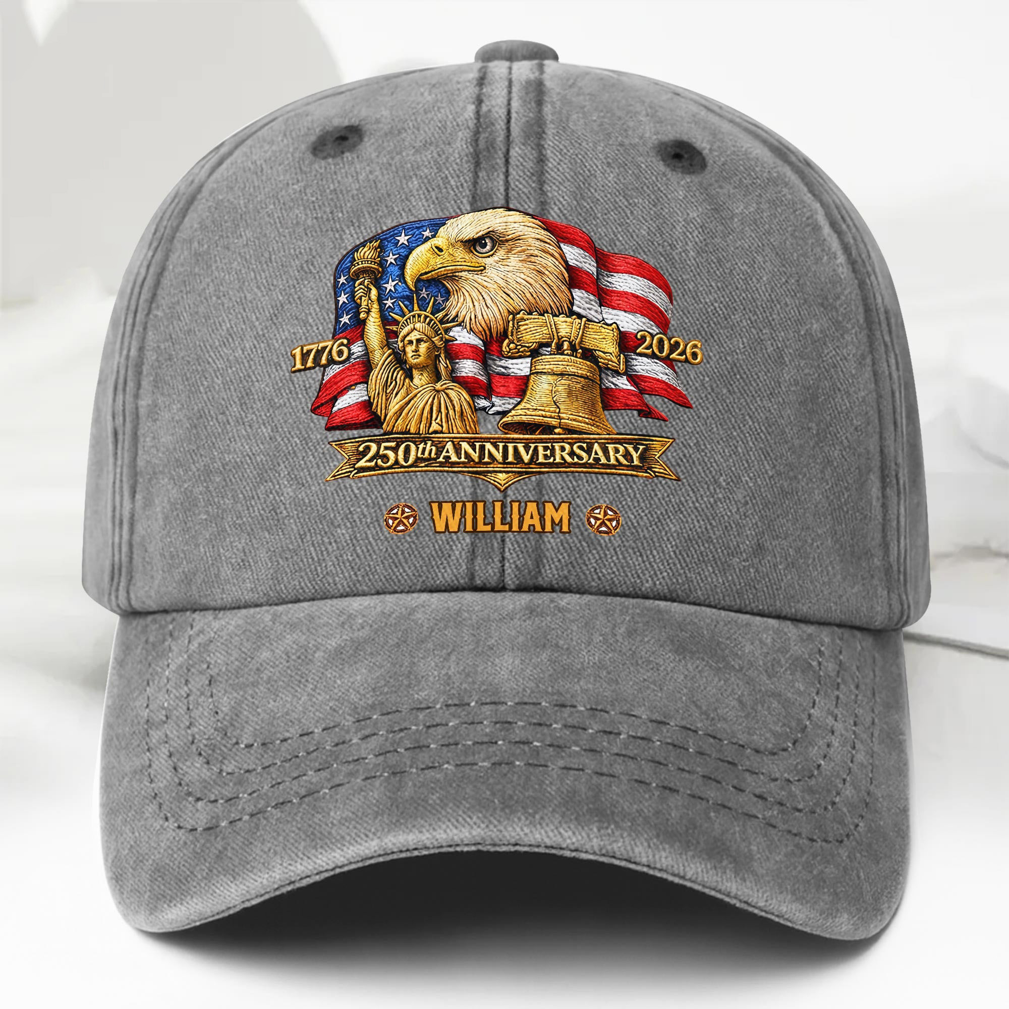 Personalized 250th Anniversary Eagle Liberty Hat Patriotic Baseball Cap 4th Of July Gift