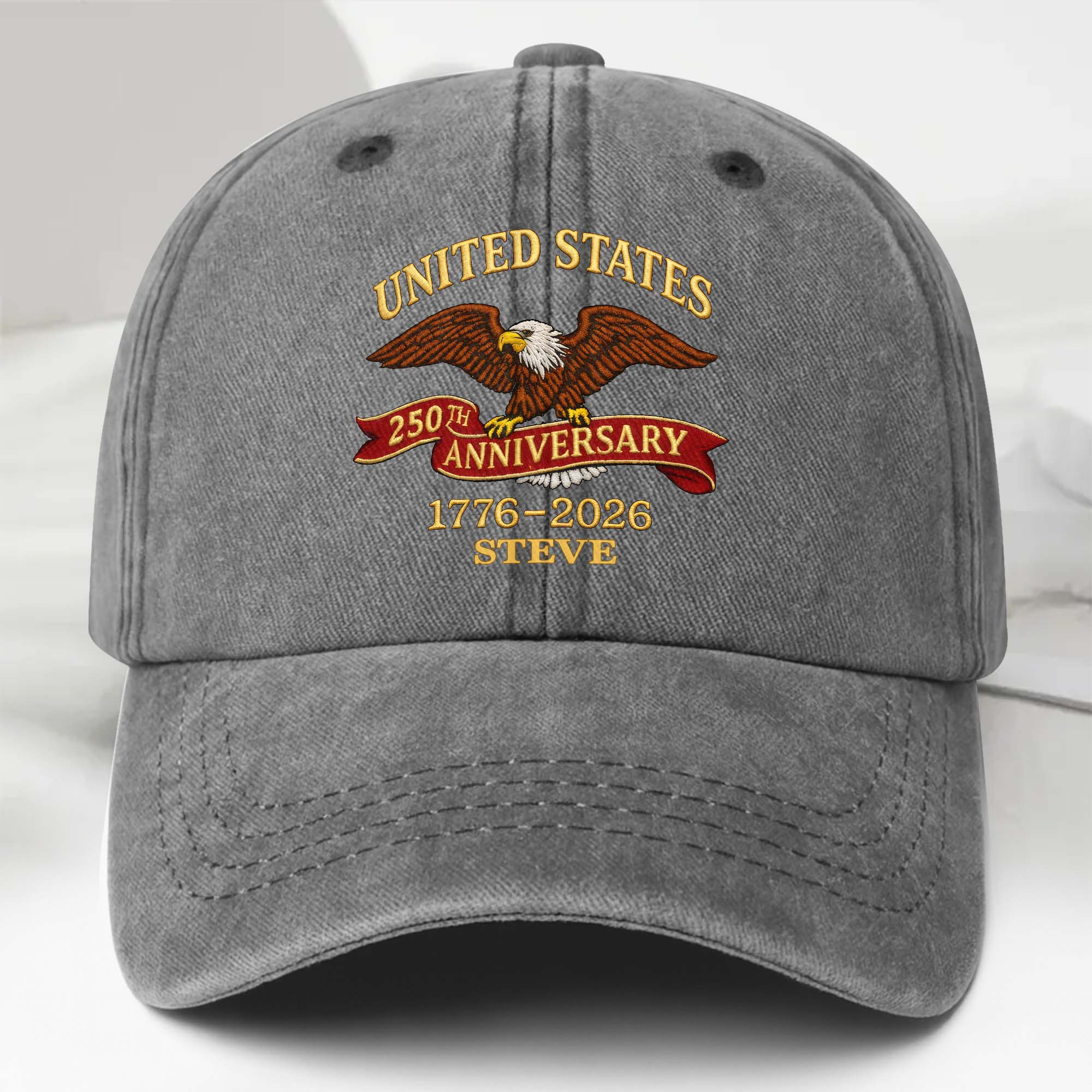 Personalized 250th Anniversary Hat 1776 2026 Patriotic Eagle Baseball Cap Gift For Dad