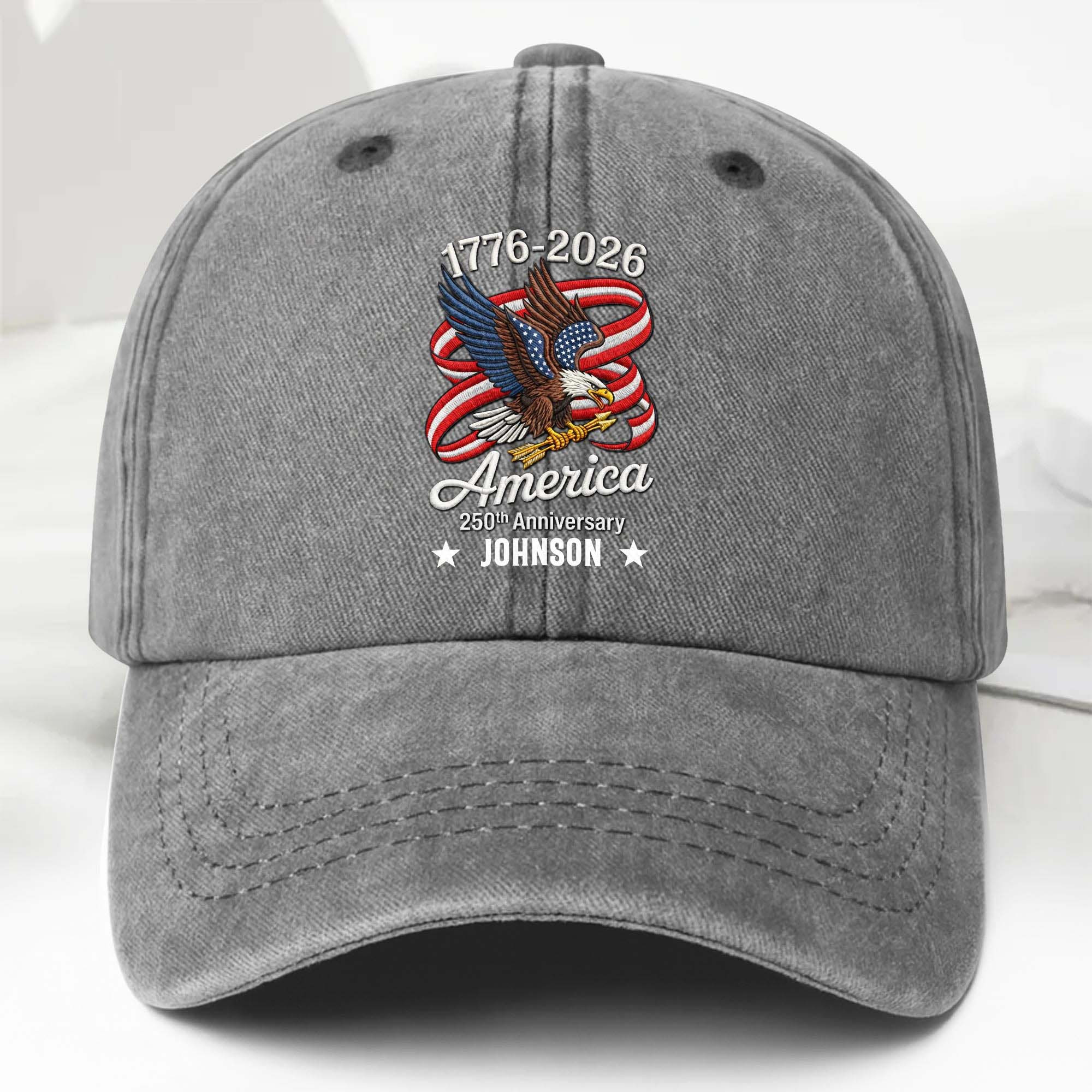 Personalized 250th Anniversary Patriotic Eagle Flag Hat Patriotic Baseball Cap