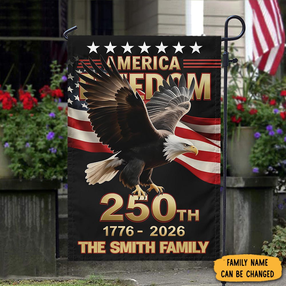 Personalized 250th US Anniversary 1776 2026 Flag America's 250Th Birthday Flag Gift For Family