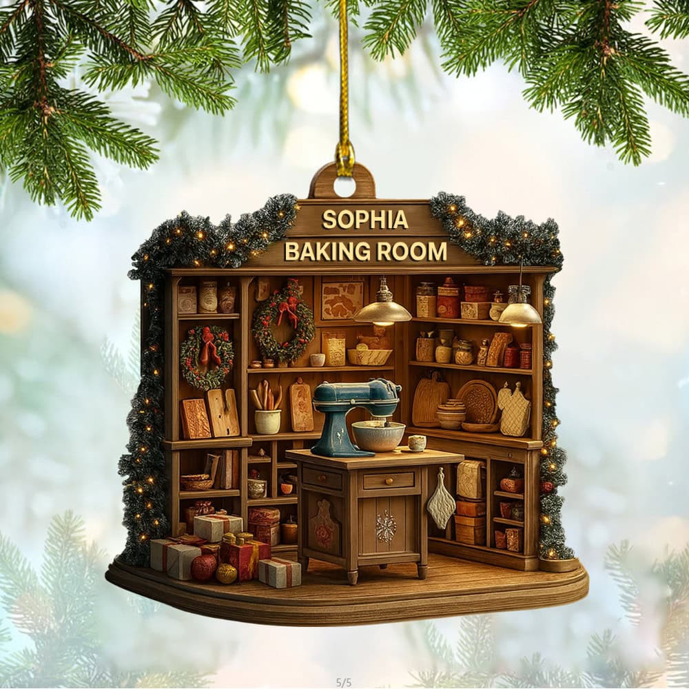 Personalized A Warm And Inviting Baking Room Personalized Custom Acrylic Ornament Gift For Bakers
