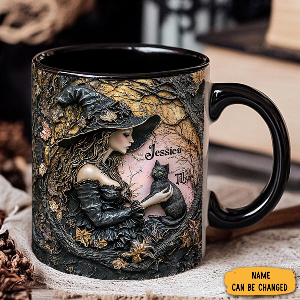 Personalized A Witch And Her Black Cat Mug Aesthetic Mug Witchy Gifts For Her