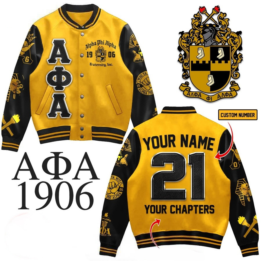 Personalized Alpha Phi Alpha 1906 Fraternity Varsity Jacket Father's Day Gifts