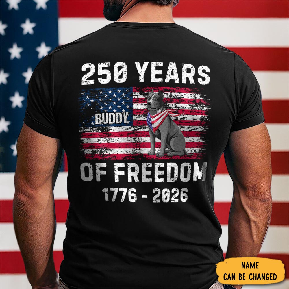 Personalized America 250 Of Freedom T-Shirt American Flag Apparel Gift For Him