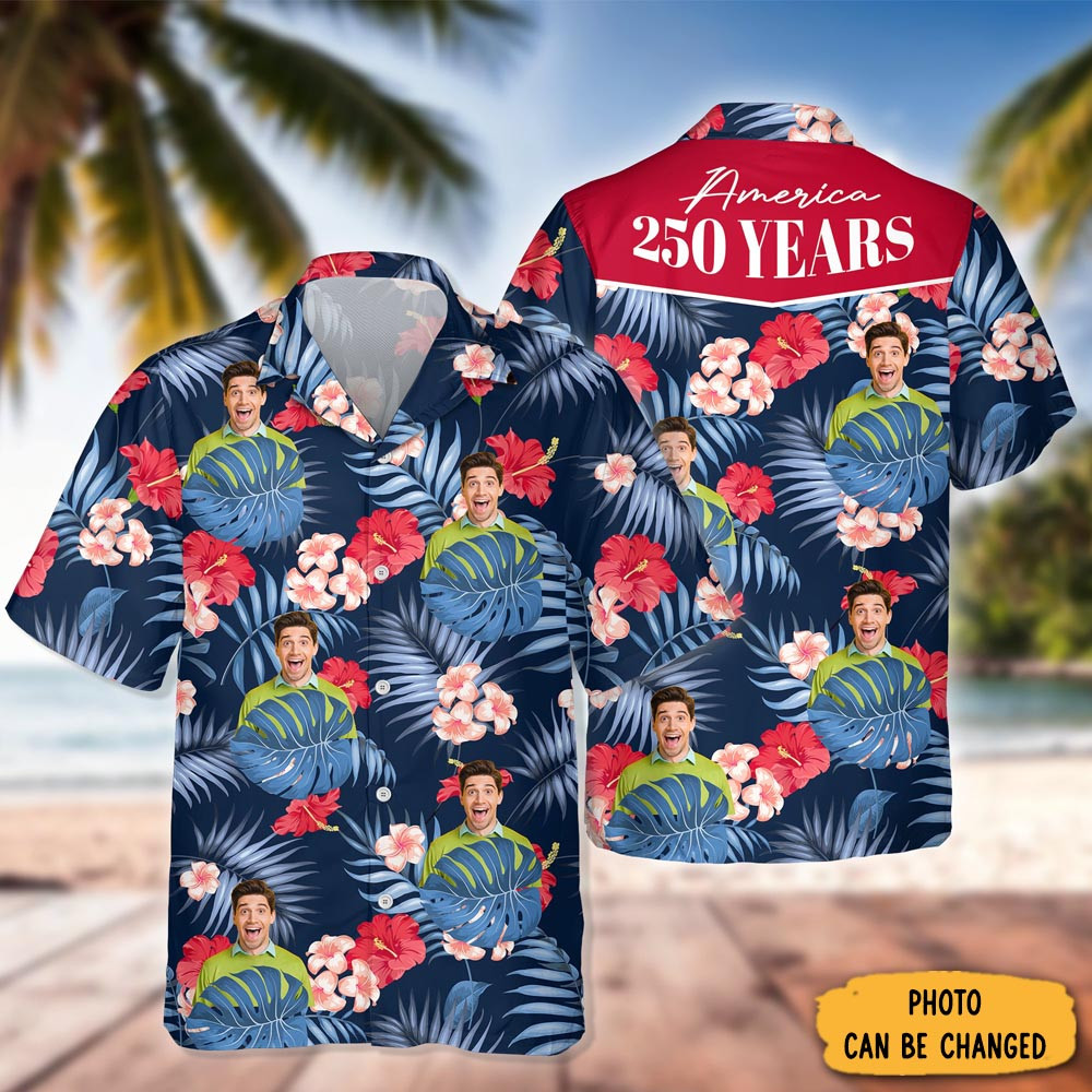 Personalized America 250 Years 1776 2026 Hawaiian Shirt American Patriot Clothing Gift For Him