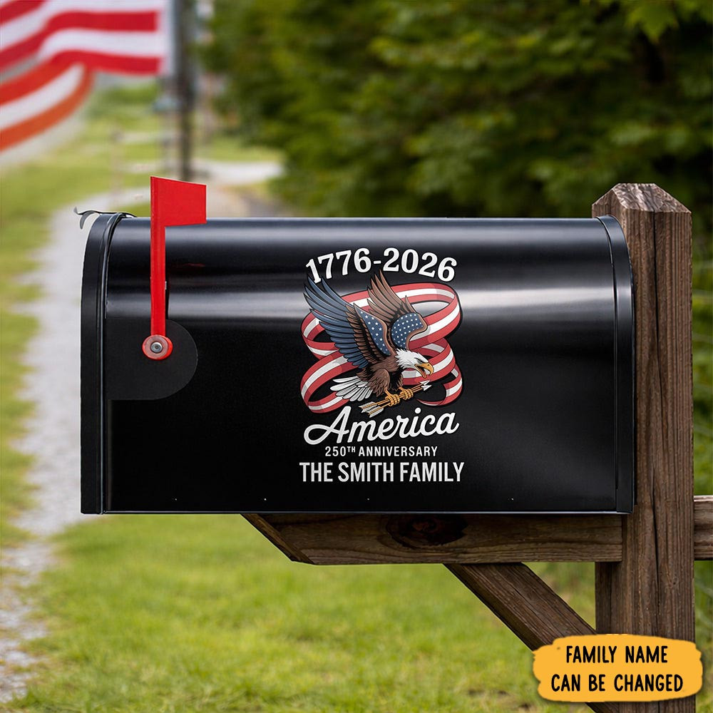 Personalized America 250th Anniversary 1776 2026 Eagle Mailbox Cover America's 250 Birthday Gifts